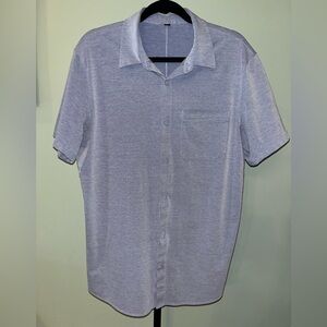 Lululemon Commission Short Sleeve Shirt
Harbor Blue / White | size XL